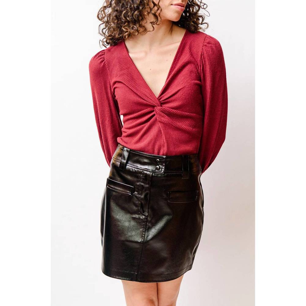 NEW NATION LTD twisted party top in red - Picture 3 of 3